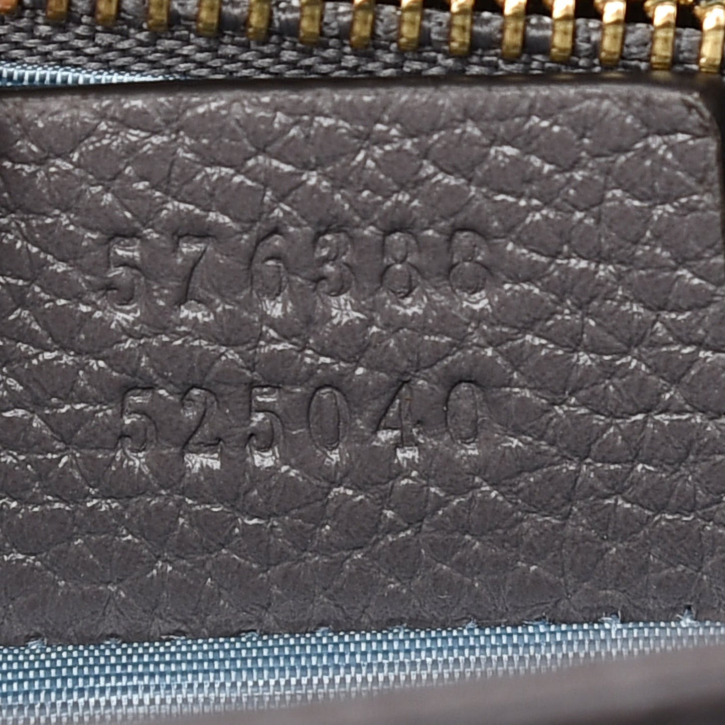 Grainy Calfskin Small Zumi Shoulder Bag Dusty Grey