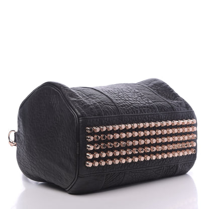 Alexander Wang Pebbled Lambskin Rocco Black Rose Gold Hardware 4 of 10