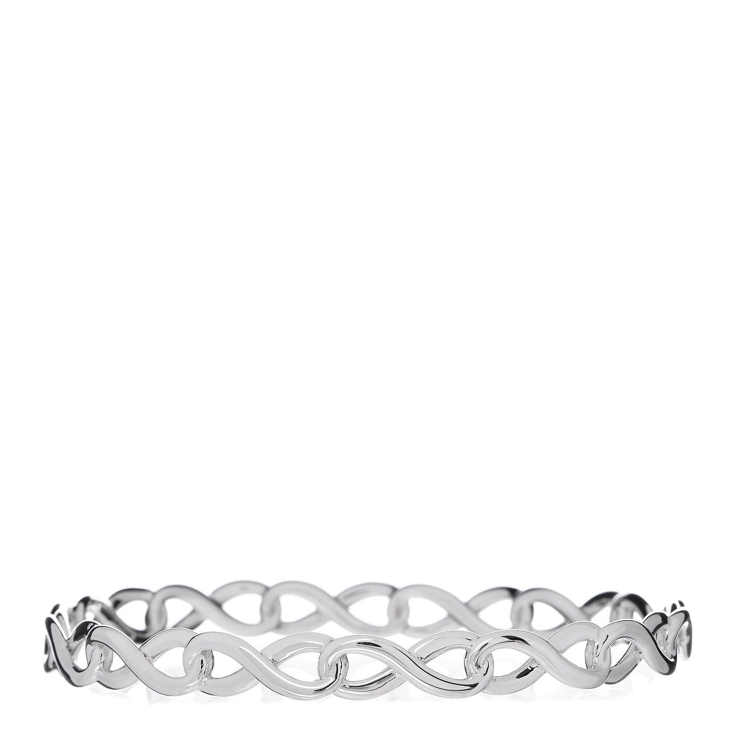 Tiffany Sterling Silver Infinity Bangle Bracelet 1 of 4