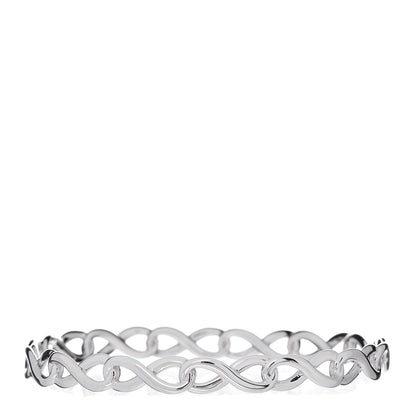 Tiffany Sterling Silver Infinity Bangle Bracelet 1 of 4