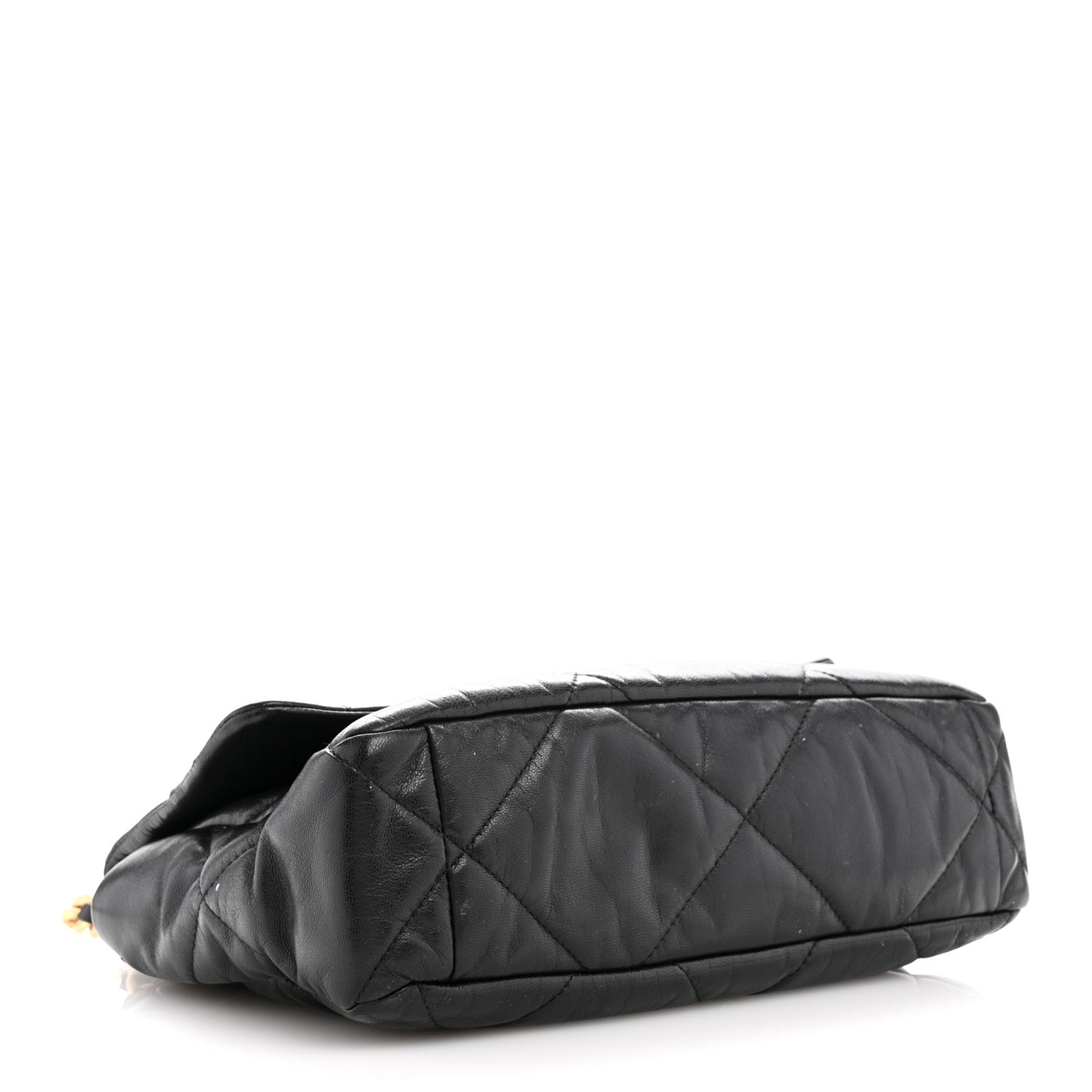 Lambskin Quilted Large Chanel 19 Flap Black