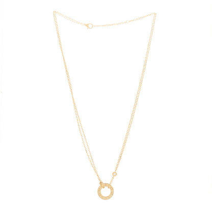 Cartier 18K Yellow Gold 2 Diamond LOVE Necklace 3 of 6