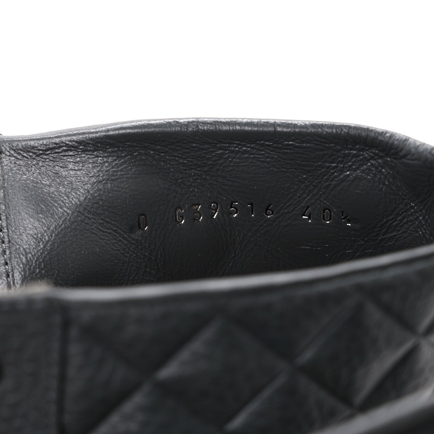 Chanel Calfskin Shiny Calfskin Quilted Lace Up Combat Boots 40.5 Dark Grey Black 8 of 10