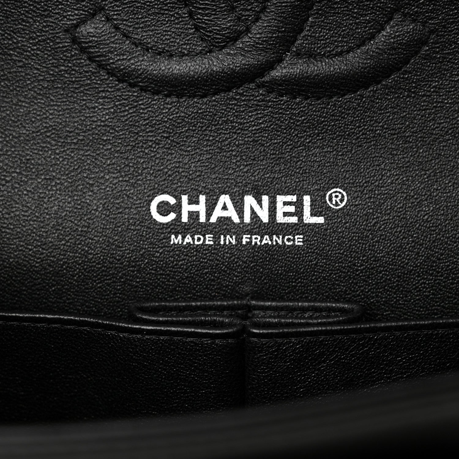 Chanel Lambskin Chevron Quilted Medium Double Flap Black 6 of 14