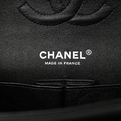 Chanel Lambskin Chevron Quilted Medium Double Flap Black 6 of 14