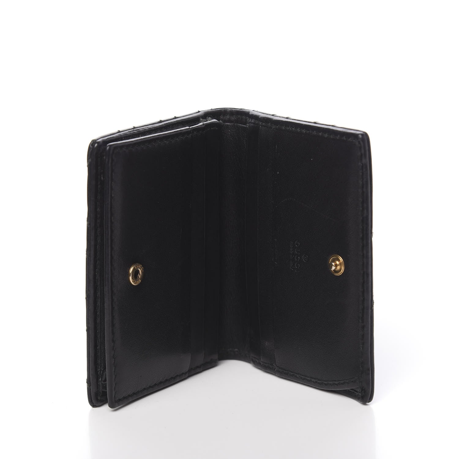 Gucci Calfskin Matelasse GG Marmont Card Case Black 5 of 9