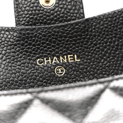 Chanel Caviar Quilted Flap Card Holder Wallet Black 6 of 9
