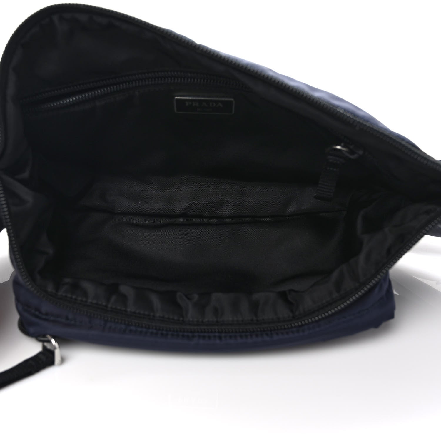 Prada Tessuto Nylon Double Pocket Belt Bag Baltico 4 of 8
