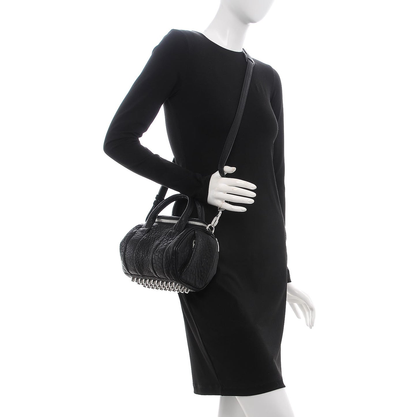 Pebbled Lambskin Mini Rockie Black Rhodium Hardware