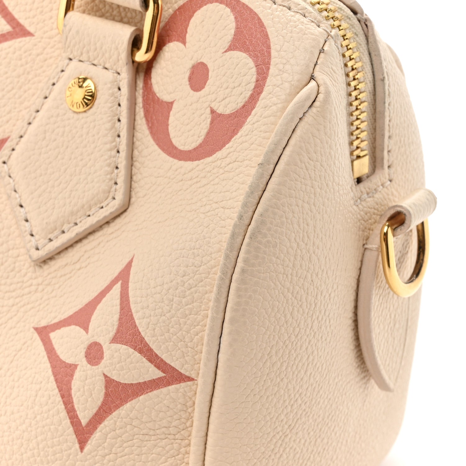 Louis Vuitton Empreinte Monogram Giant Speedy Bandouliere 20 Creme Rose Trianon 11 of 17