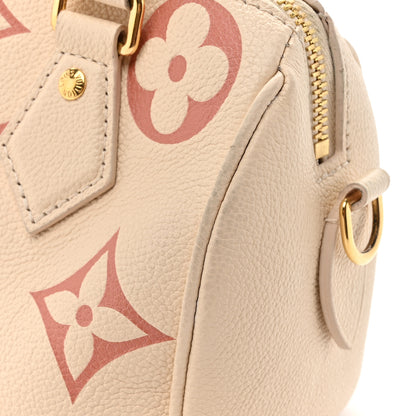 Louis Vuitton Empreinte Monogram Giant Speedy Bandouliere 20 Creme Rose Trianon 11 of 17