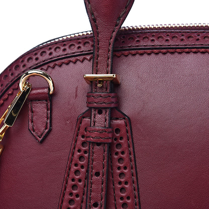 Burberry Calfskin Small Orchard Bowling Bag Burgundy Red 12 of 15