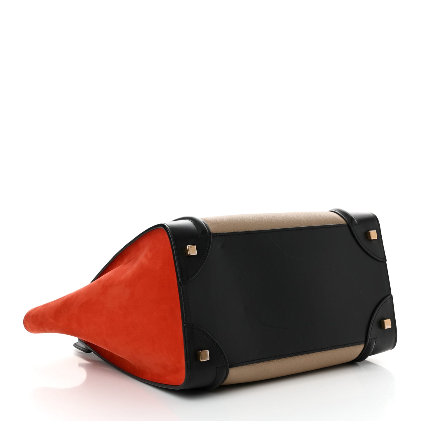 Baby Grained Calfskin Tri-Color Mini Luggage Light Taupe