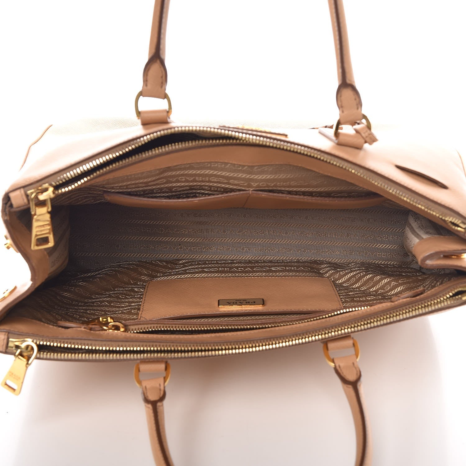 Prada Saffiano Large Galleria Double Zip Tote Sabbia 5 of 12