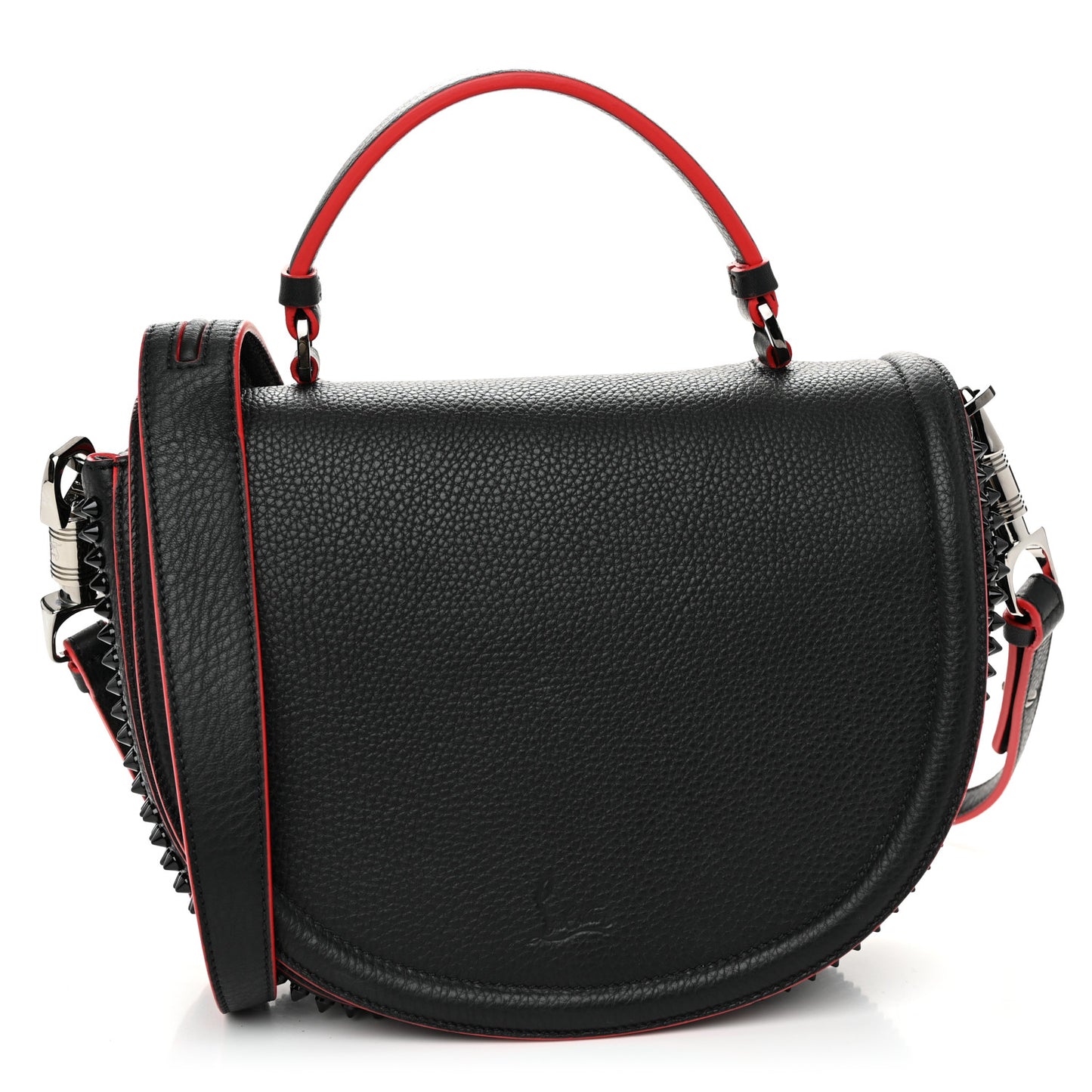 Calfskin Spikes Panettone Messenger Black