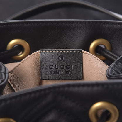 Gucci Calfskin Matelasse GG Marmont Flap Backpack Black 7 of 11