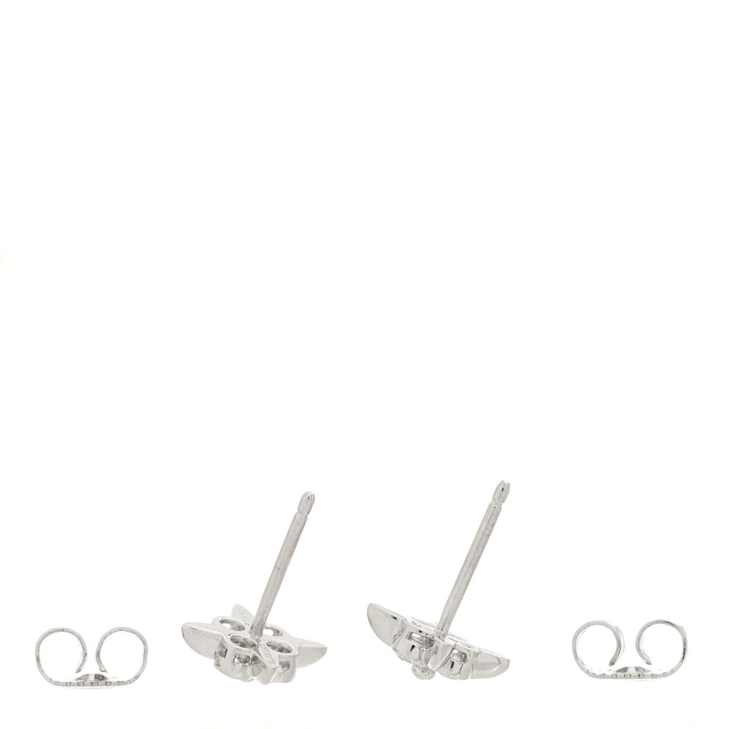 Tiffany Platinum Diamond Lace Stud Earrings 3 of 4