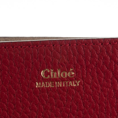 Chloe Grained Lambskin Drew Shoulder Bag Plaid Red 7 of 7