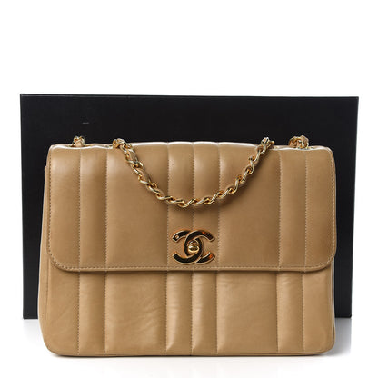 Chanel Lambskin Vertical Quilt Small Single Flap Beige 11 of 11
