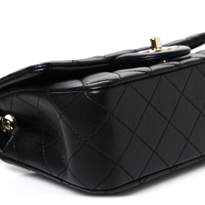 Chanel Lambskin Quilted Enamel Mini Rectangular Pearl Crush Flap Black 9 of 10