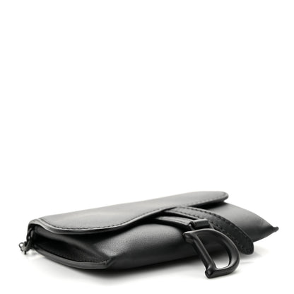 Christian Dior Ultra Matte Calfskin Nano Saddle Chain Pouch Black 4 of 11
