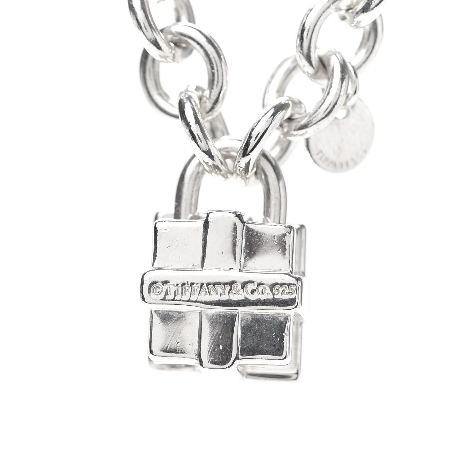 Tiffany Sterling Silver Gift Box Charm Choker Necklace 6 of 8