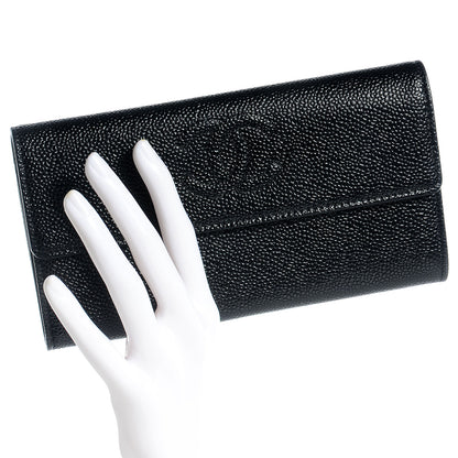 Chanel Caviar Large Gusset Flap Wallet Black 2 of 9