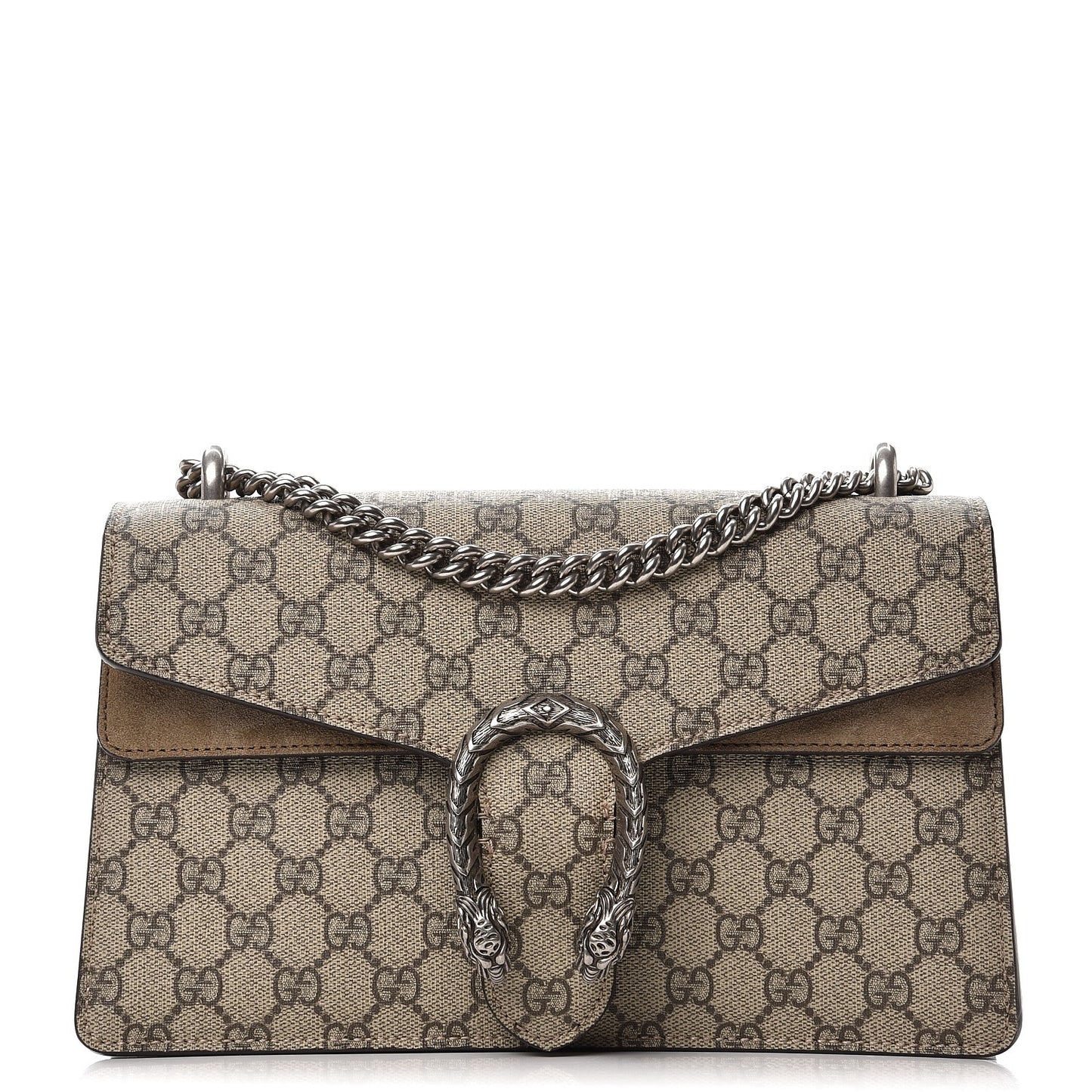 GG Supreme Monogram Small Dionysus Shoulder Bag Taupe