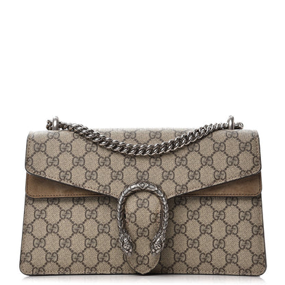 Gucci GG Supreme Monogram Small Dionysus Shoulder Bag Taupe 1 of 8