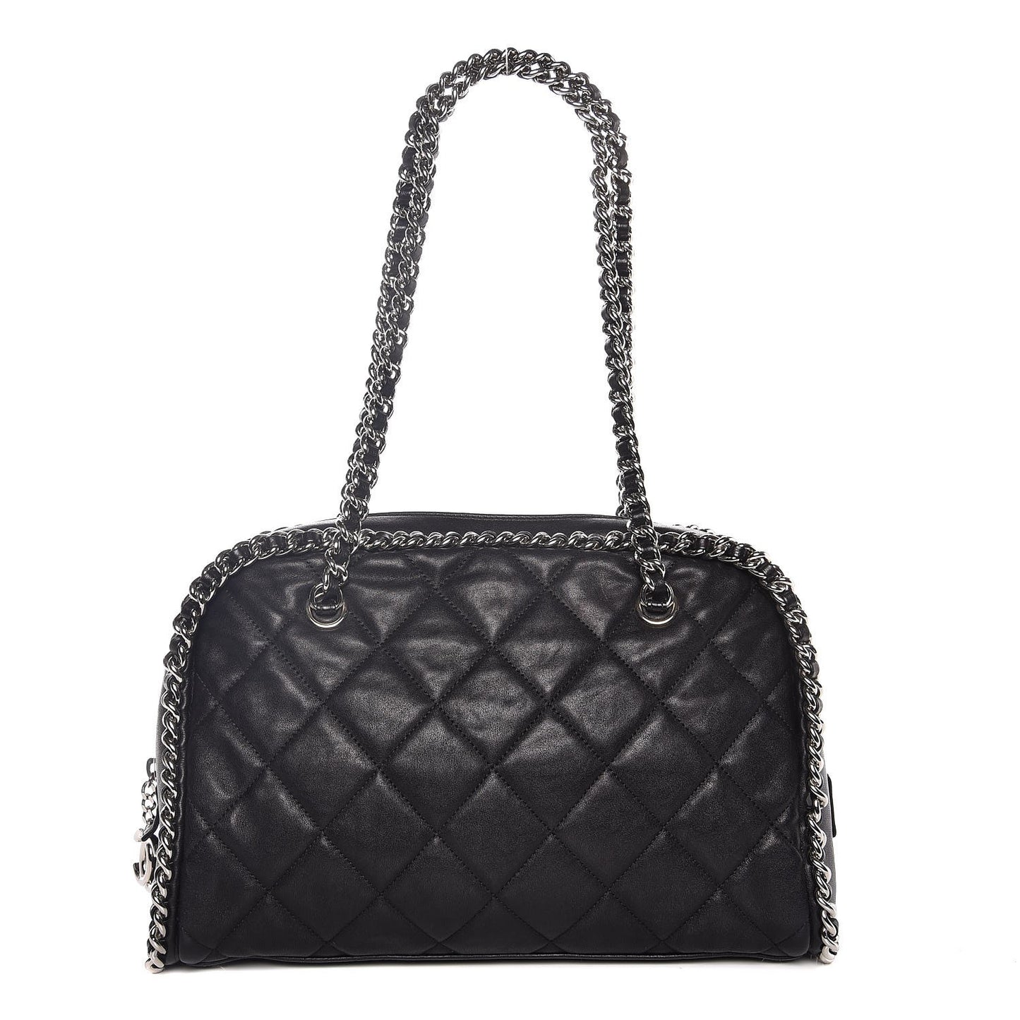 Calfskin Chain Around Bowler Black