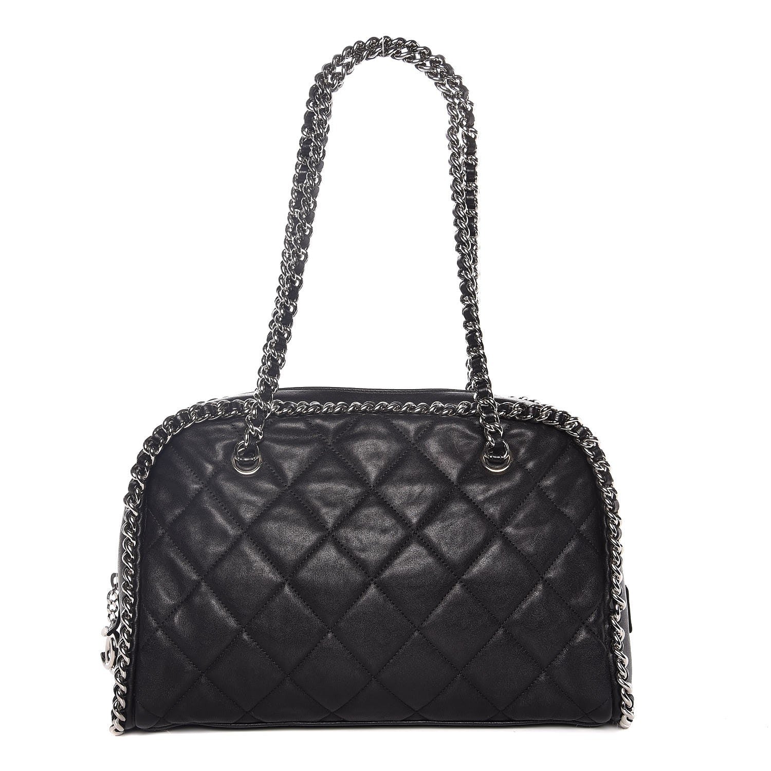 Chanel Calfskin Chain Around Bowler Black 1 of 7