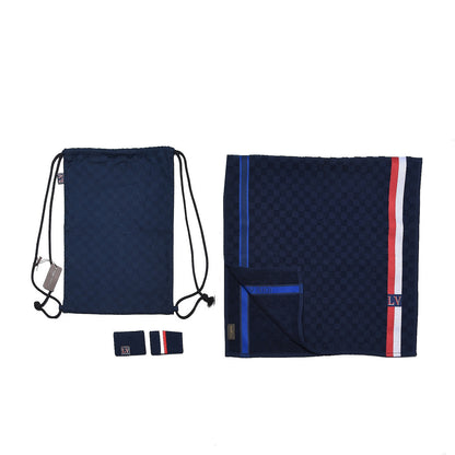 Louis Vuitton Cotton Damier Cobalt Latitude America's Cup Gym Set Blue Marine 1 of 15