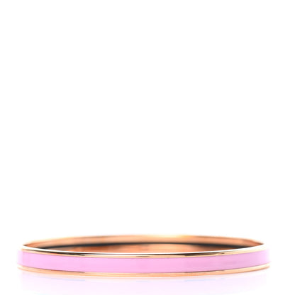 Hermes Enamel Printed Extra Narrow Printed Bracelet 65 Pink 3 of 6