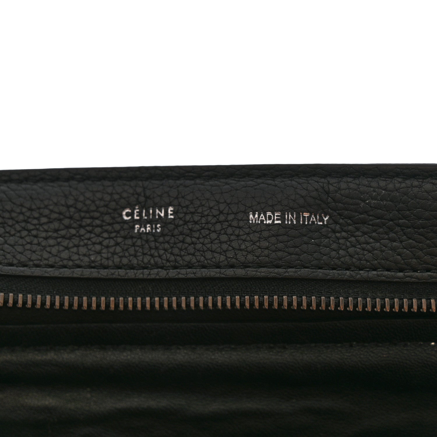 Celine Drummed Calfskin Suede Large Trapeze Black 6 of 12