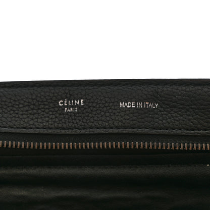 Celine Drummed Calfskin Suede Large Trapeze Black 6 of 12