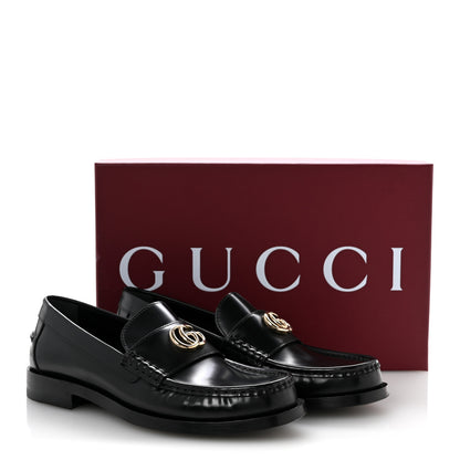 Gucci Calfskin Millennial Ribot Womens GG Loafers 38.5 Black 10 of 10
