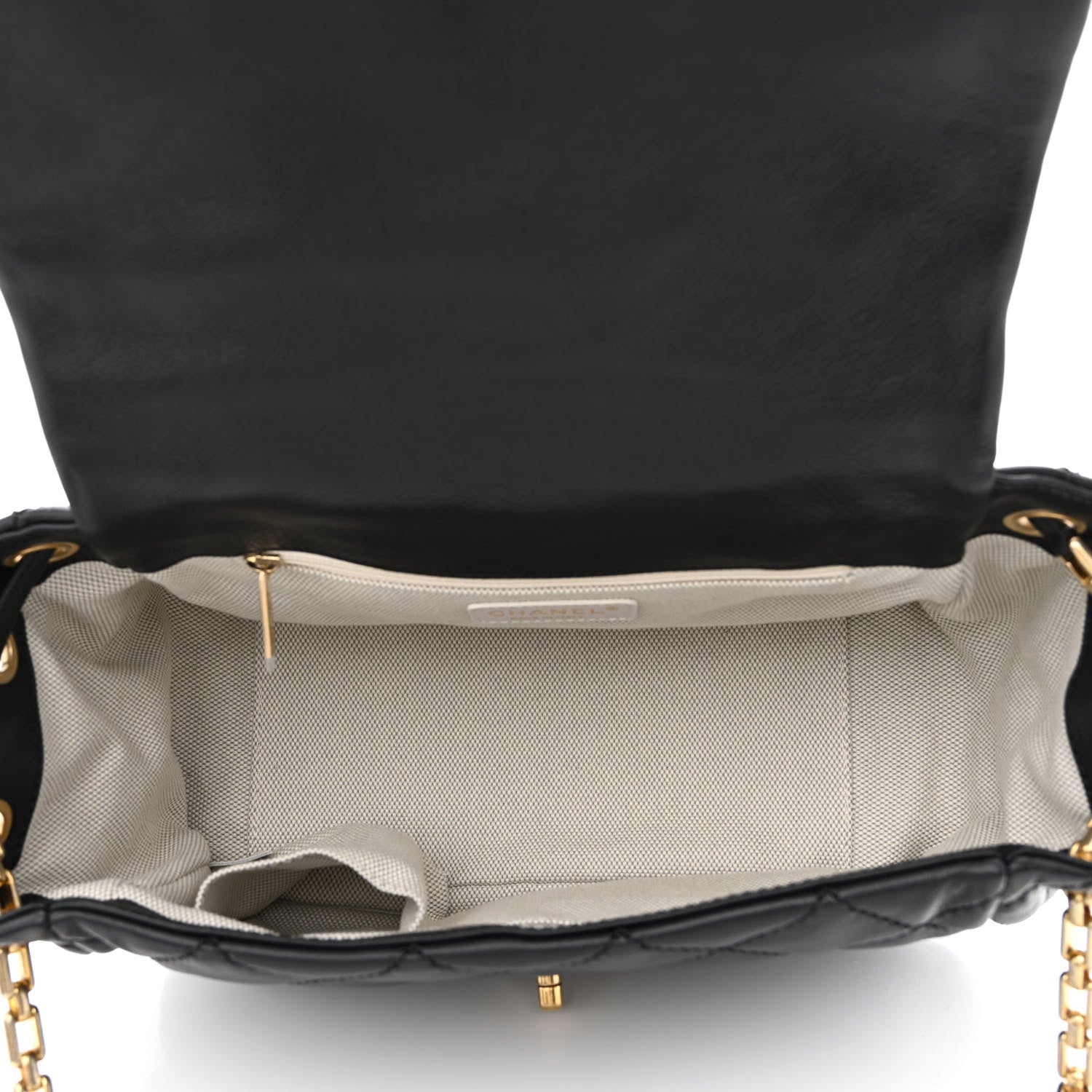 Chanel Calfskin Quilted Retro Chain Flap Black 5 of 10