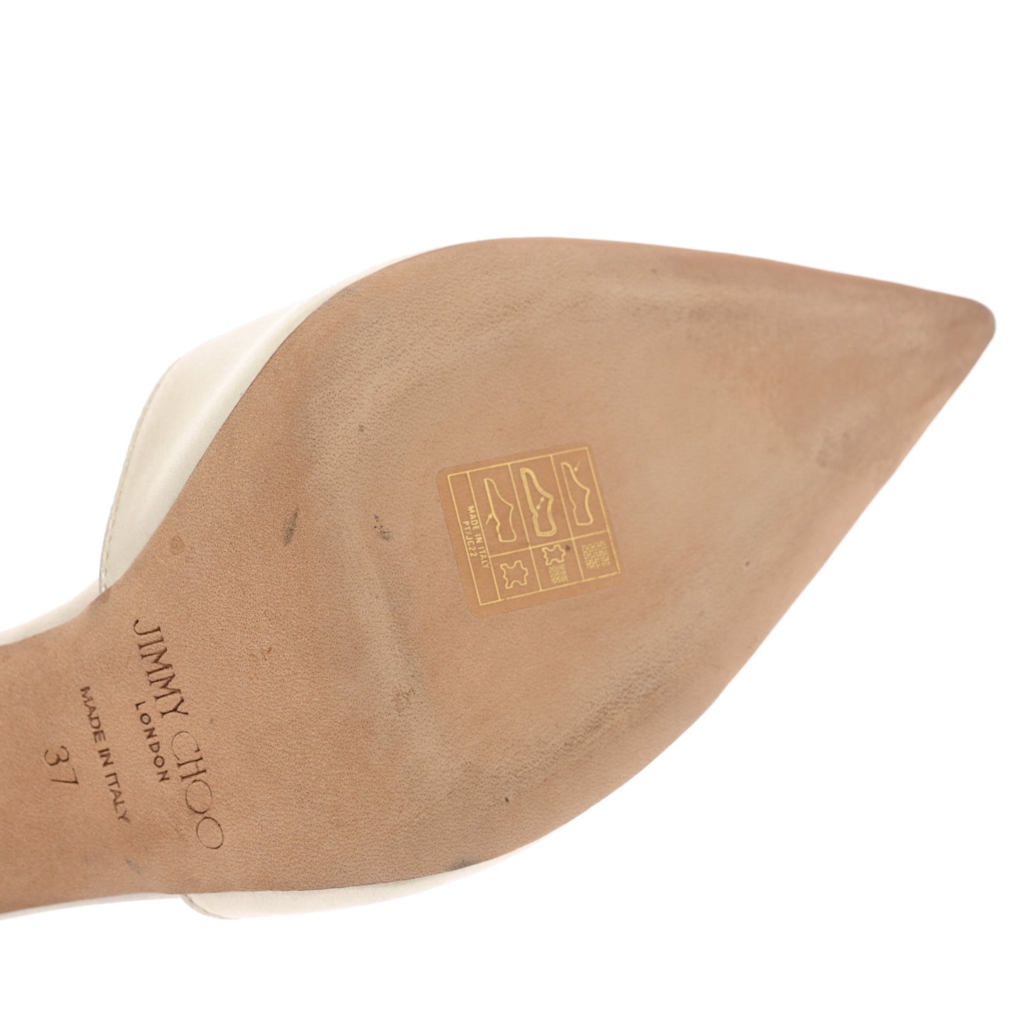 Satin Crystal Saeda 100 Pumps 37 Ivory