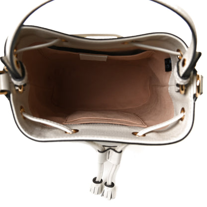 Gucci Glazed Textured Calfskin Web Small Ophidia Bucket Bag Mystic White 5 of 11