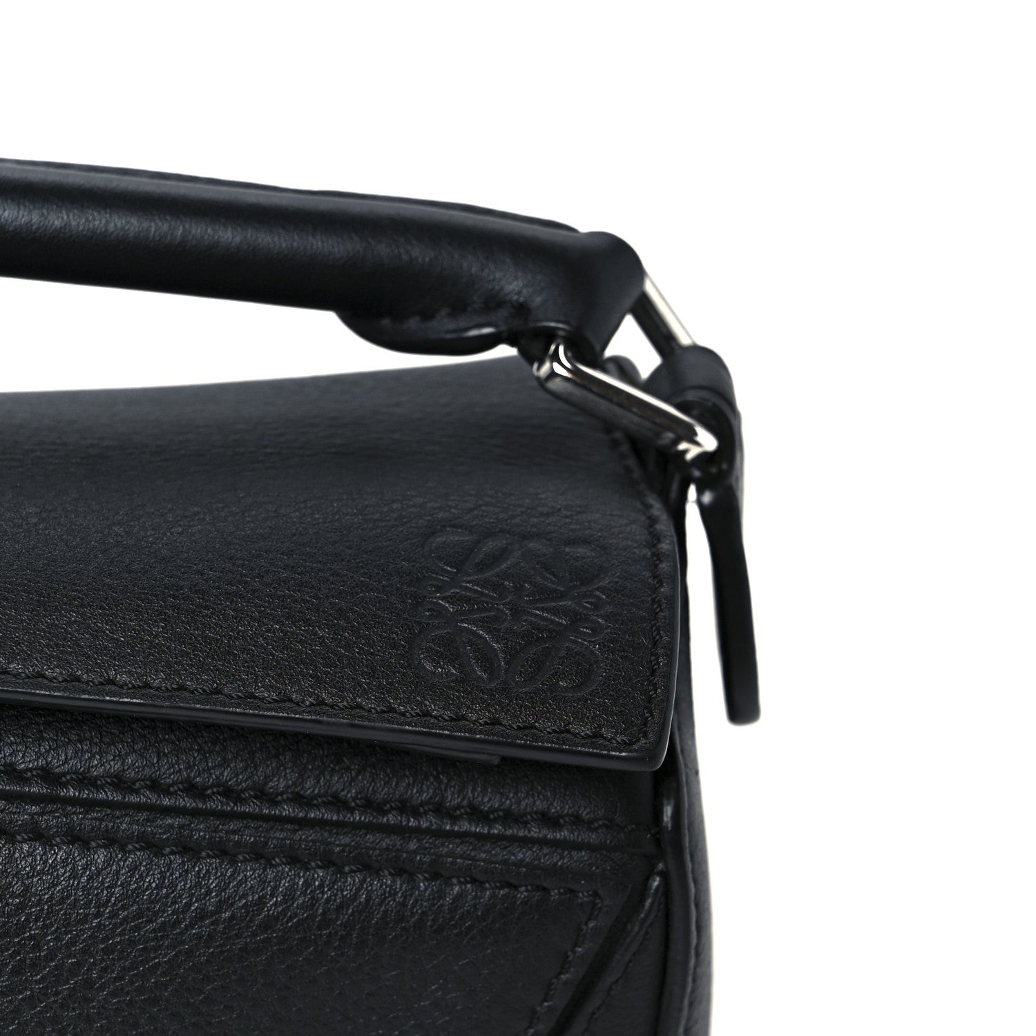 Loewe Calfskin Mini Puzzle Bag Black 8 of 11