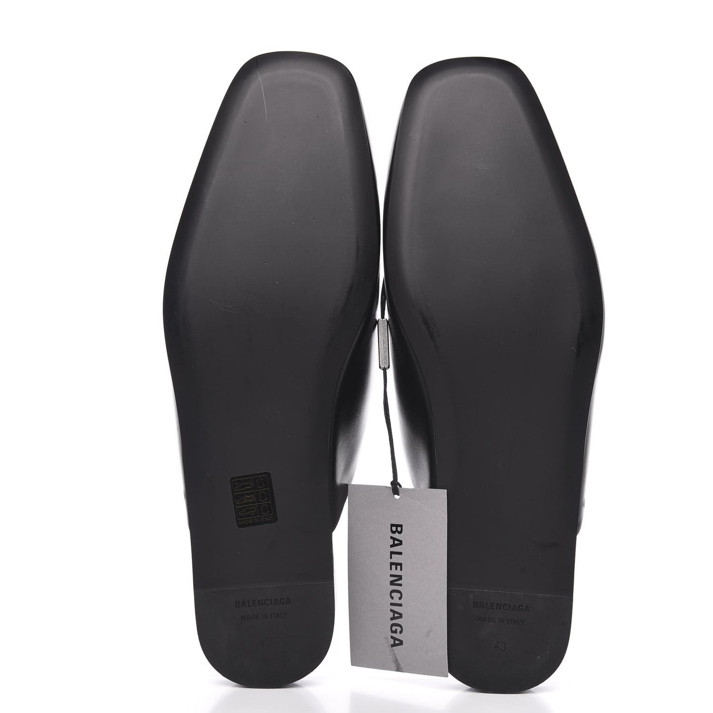 Smooth Calfskin Mens Cozy BB Flat Carrera Mules 43 Black