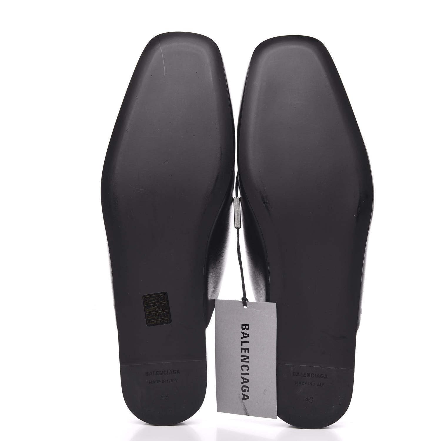 Balenciaga Smooth Calfskin Mens Cozy BB Flat Carrera Mules 43 Black 5 of 9