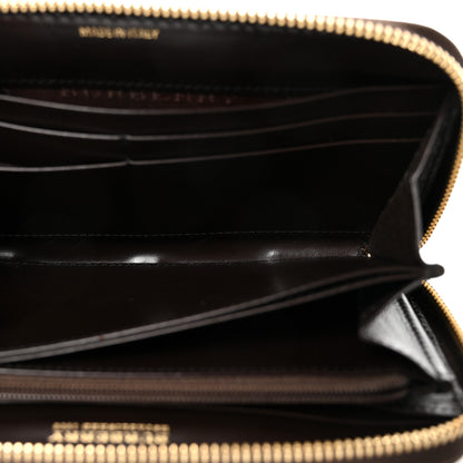 Burberry Haymarket Check Large Zip Around Wallet Brown 5 of 9