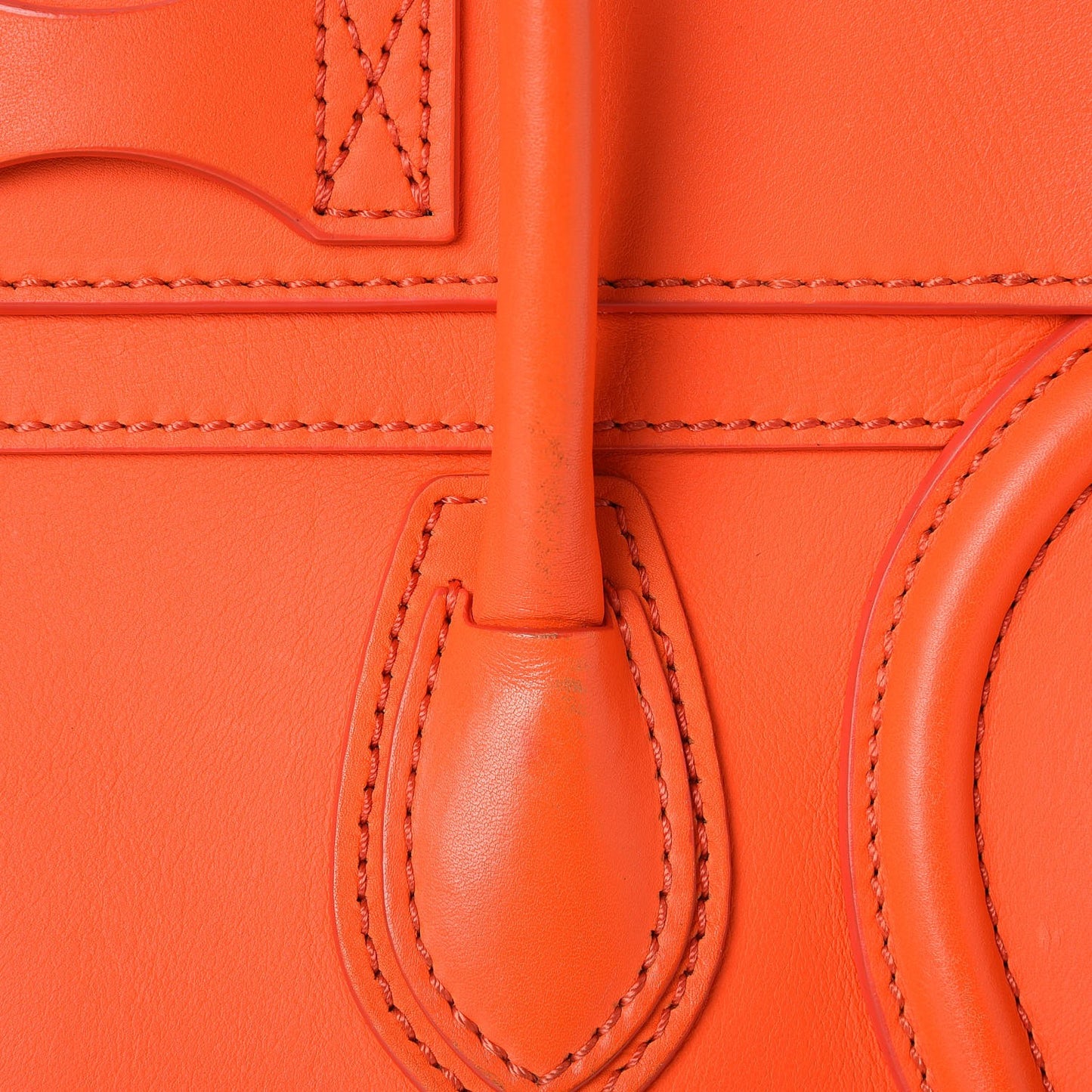 Smooth Calfskin Micro Luggage Fluo Orange