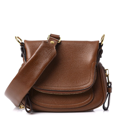 Tom Ford Pebbled Calfskin Mini Jennifer Crossbody Bag Caramel 1 of 9