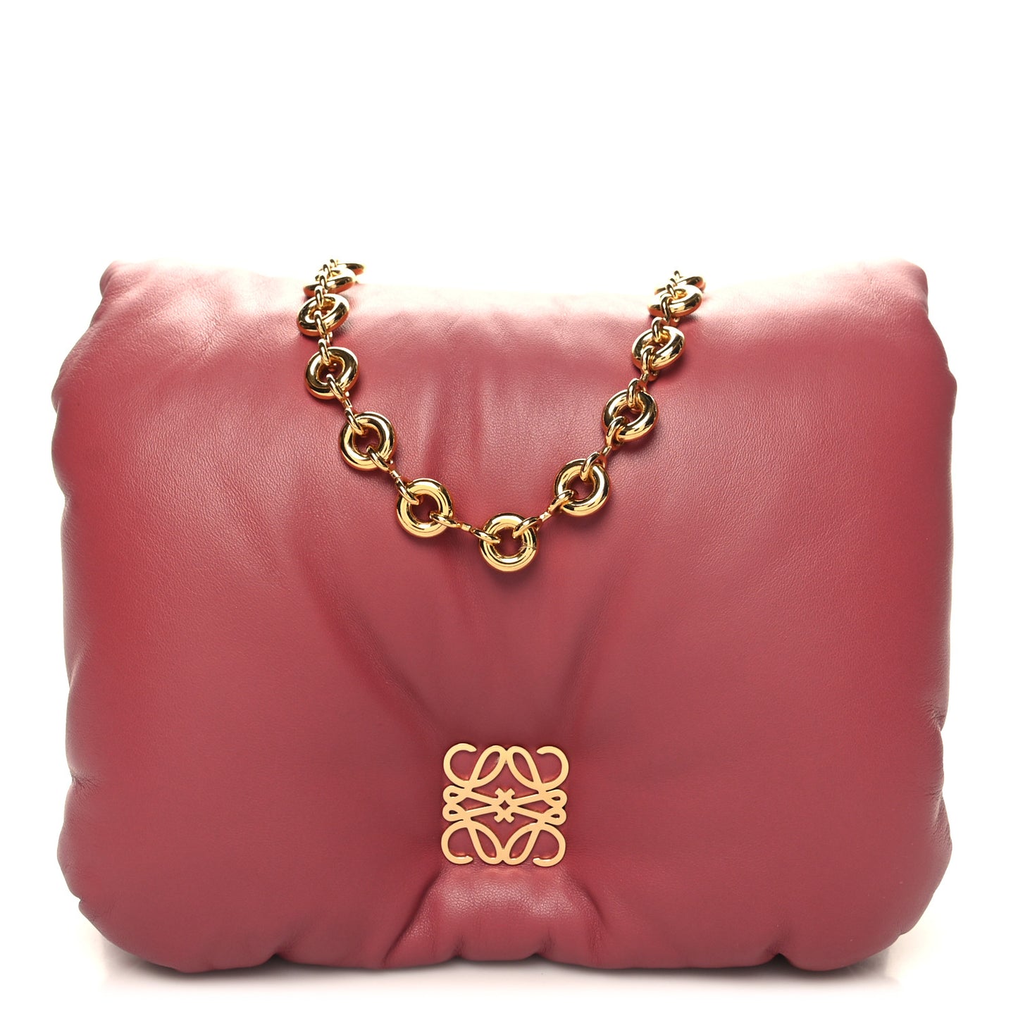 Lambskin Goya Puffer Bag Plumrose
