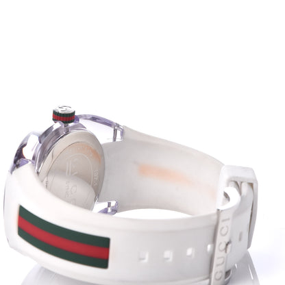 Gucci Stainless Steel Rubber 46mm Sync Web Quartz Watch White 6 of 7
