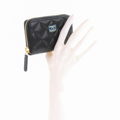 Chanel Caviar Quilted Zip Coin Purse Black 6 of 11