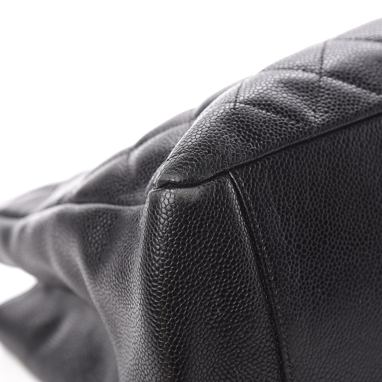 Caviar Quilted Grand Shopping Tote GST Black