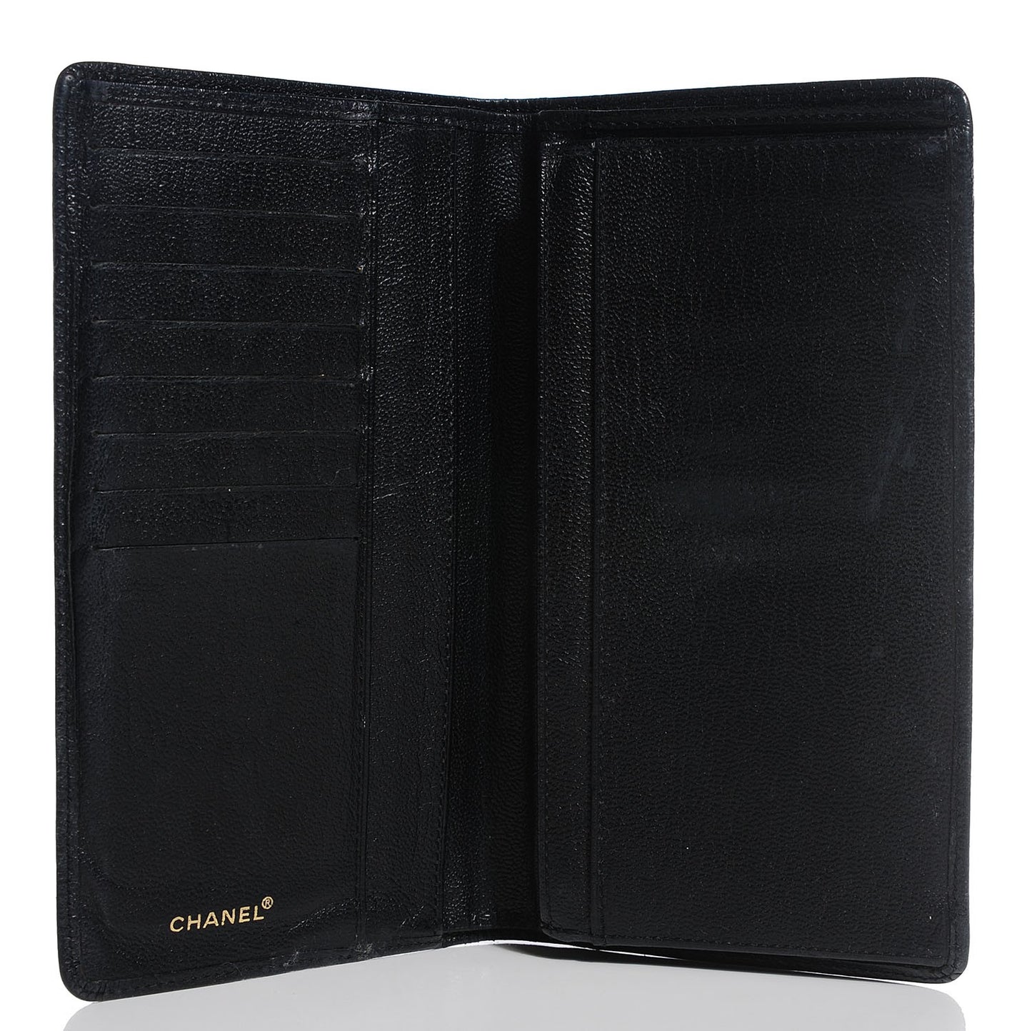Goatskin CC Yen Wallet Black